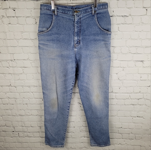 SILVER | Red Star vintage 100% cotton super high waist tapered mom jeans - Picture 2 of 10